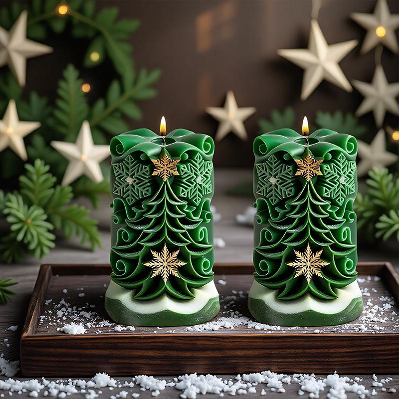 Christmas candle mold, handmade DIY scented candle, durable and reusable, transparent textured cylindrical candle mold, creative China Mainland