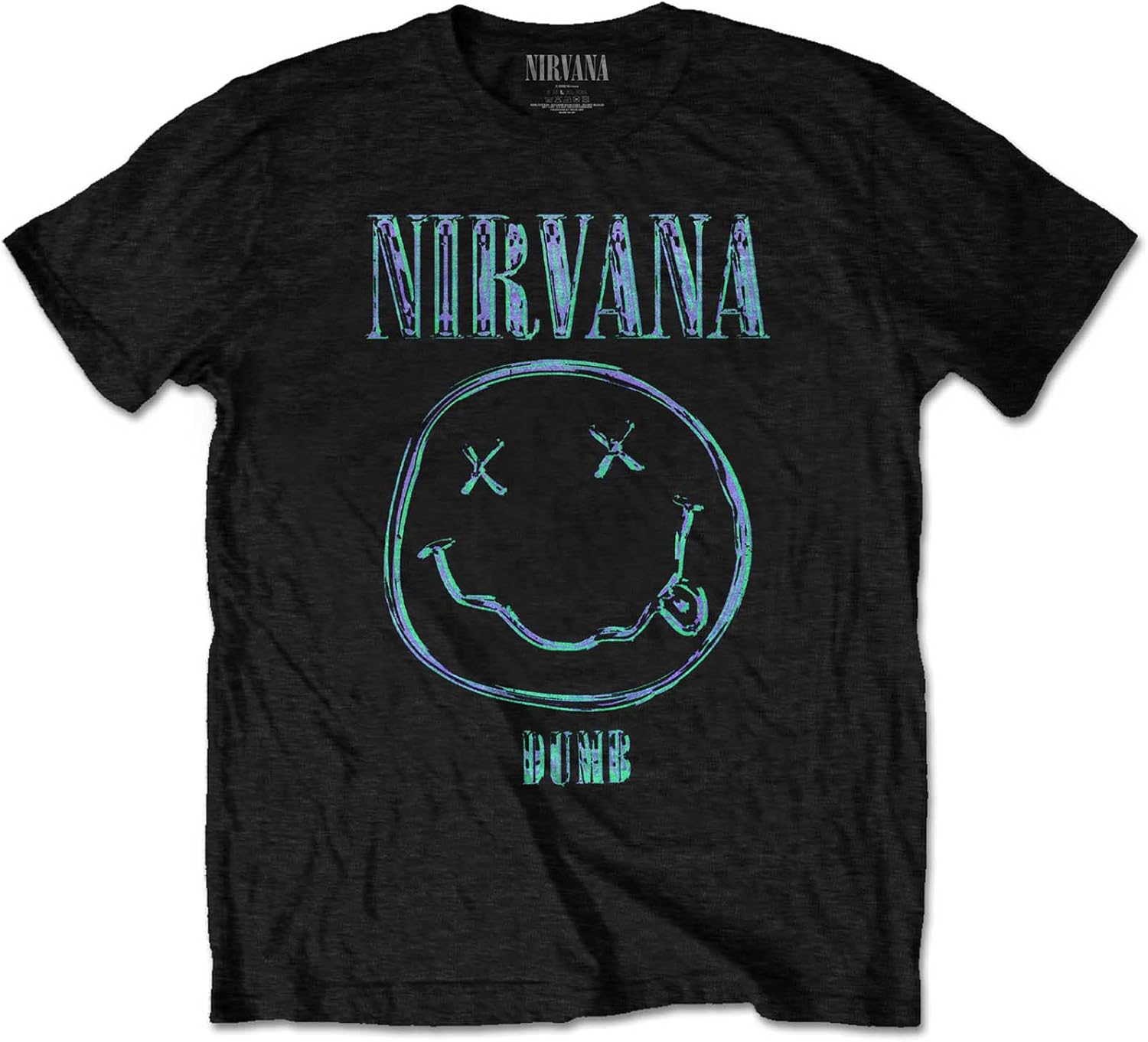 Nirvana Smiley Face Dumb Graphic T-shirt XXXXL