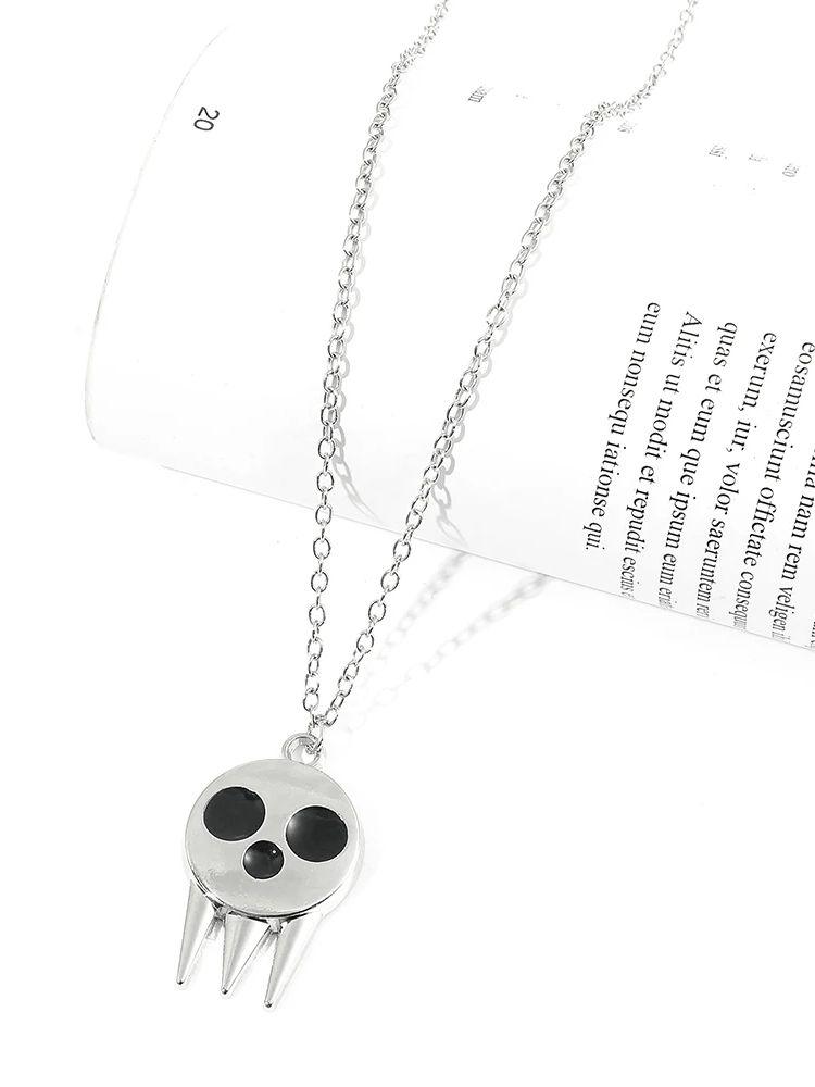 Comic Peripherals SOUL EATER Death the Kid the Same Skull Necklace Horror Style Souvenir Props Jewelry Necklace Gift for Fans