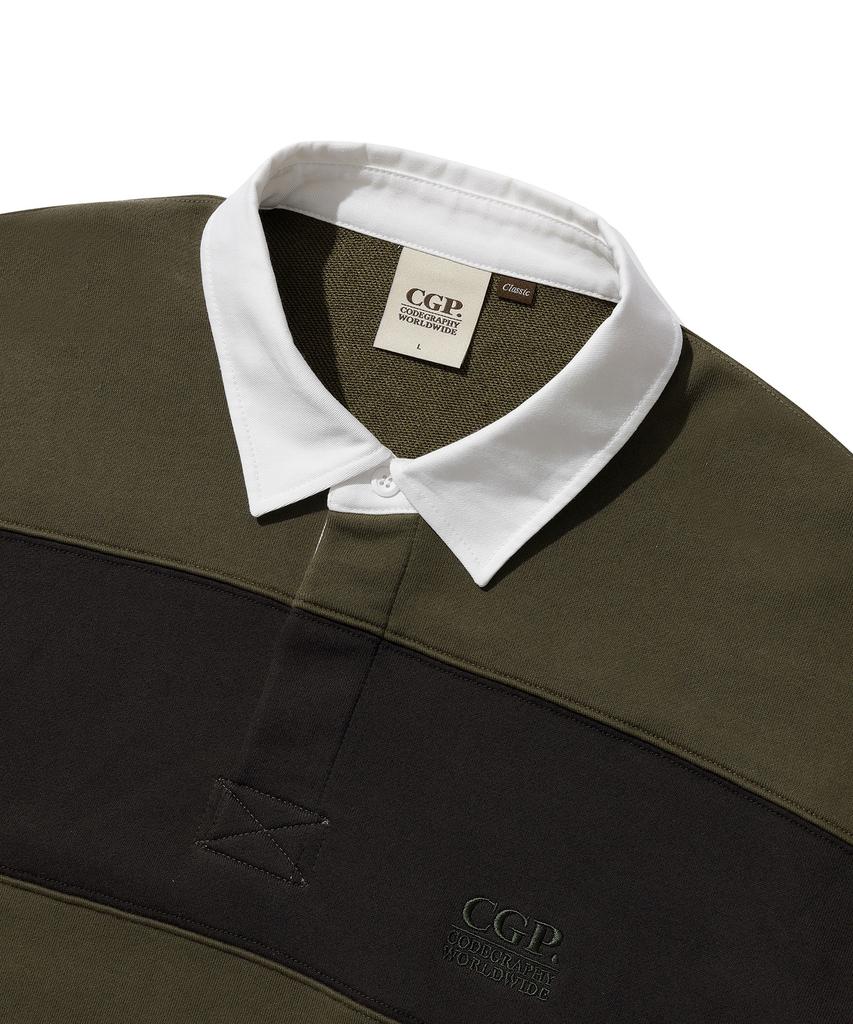 CGP Striped Rugby Sweatshirt_Olive