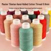 Tibetan 12-Strand Hand-Woven 0.8mm Wear-Resistant Cotton Thread Rope