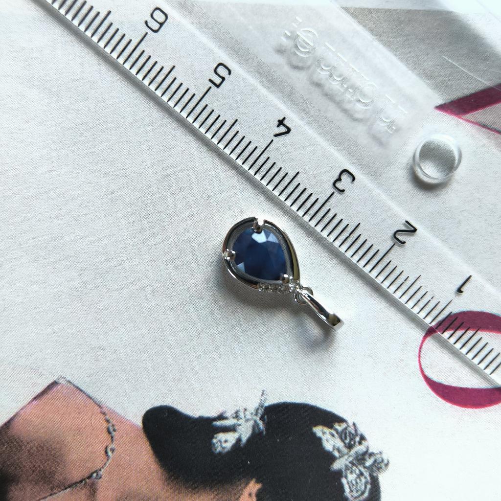 Серебряная подвеска с сапфиром 1.355ct (2214014)