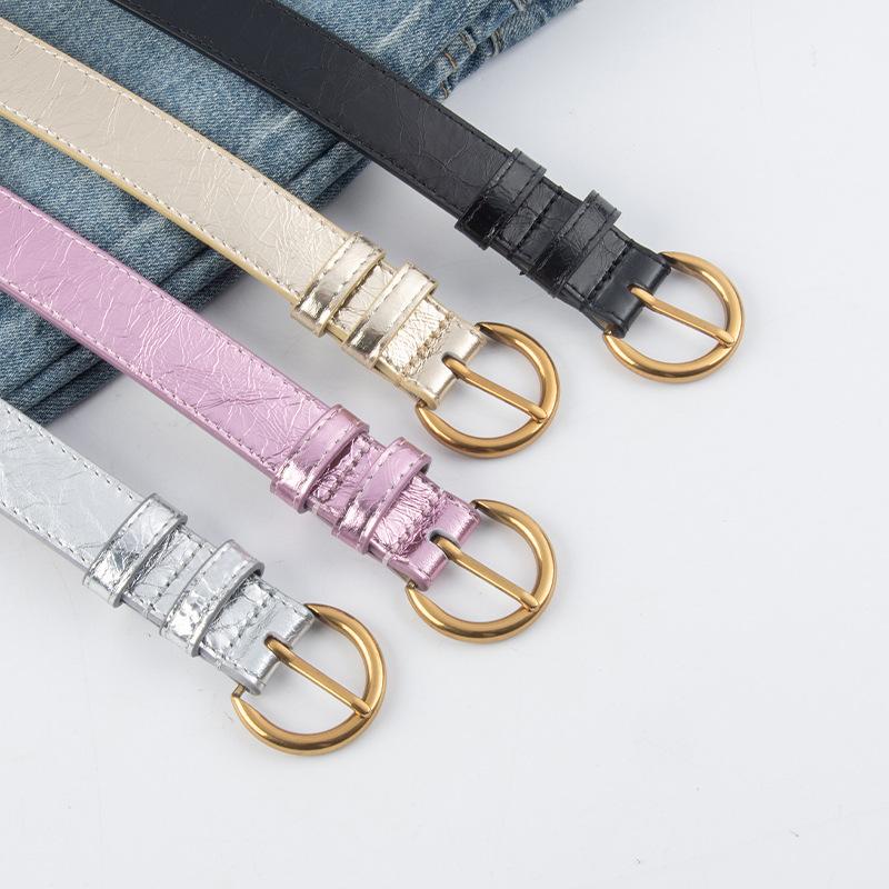 Top-layer Genuine Leather Women's Belt Cowhide with Casual Pants Coat Coat Decorative Women's High-end Leather Belt Leather