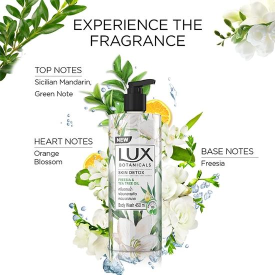 Lux Botanicals Skin Detox Shower Gel, Natural Extracts, No Paraben, Free Loofah, 450 Ml