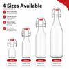 Swing Top Glass Bottles with Lids, Airtight Flip Top Bottles for Kombucha Beer Syrup Vanilla Extract Gift