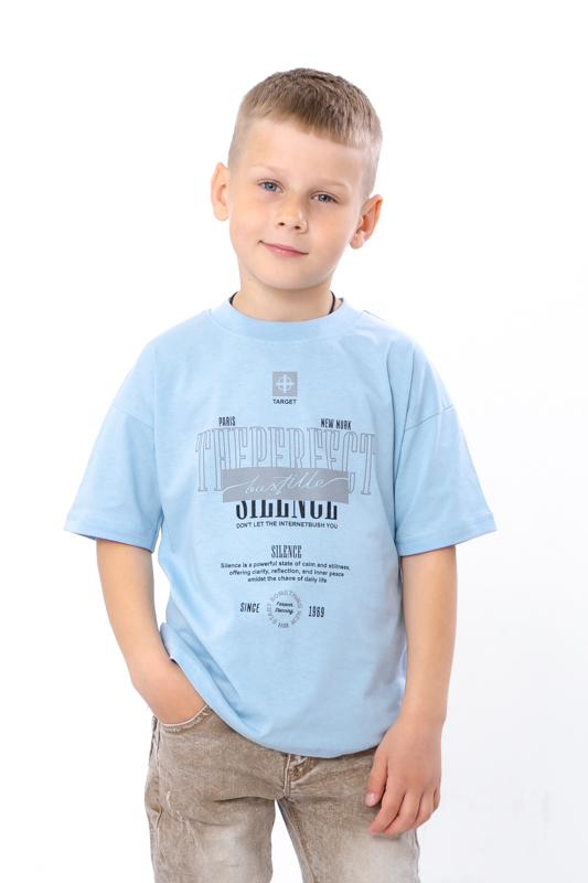 

Дитяча футболка для хлопчиків – Легка бавовна, Класичний крій, Набивний дизайн, Літо, 6414-001-33-4-2 HC 110 дитини синього кольору