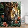 Wild Animals Shower Curtains Tigers Panthers Lions Wolves Bathroom Curtain Modern Polyester Fabric Home Decorations For Bath