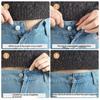 Elastic Pants Extension Buckle with Adjustable Rubber Stretch for Waistband Relief Men Women Daily Wear Office School