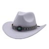 European, American autumn and winter new men's and women's fashion woolen western cowboy hat top hat trendy jazz hat