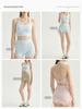 Women's Twisted Back Halter Yoga Tank With Built-in Bra Pads, Slimming Cropped Top for Pilates & Fitness