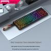 Langtu GK102 Wireless Bluetooth Wired Mechanical Keyboard - Transparent Customizable Design for Girls, Office, and e-Sports Gaming.
