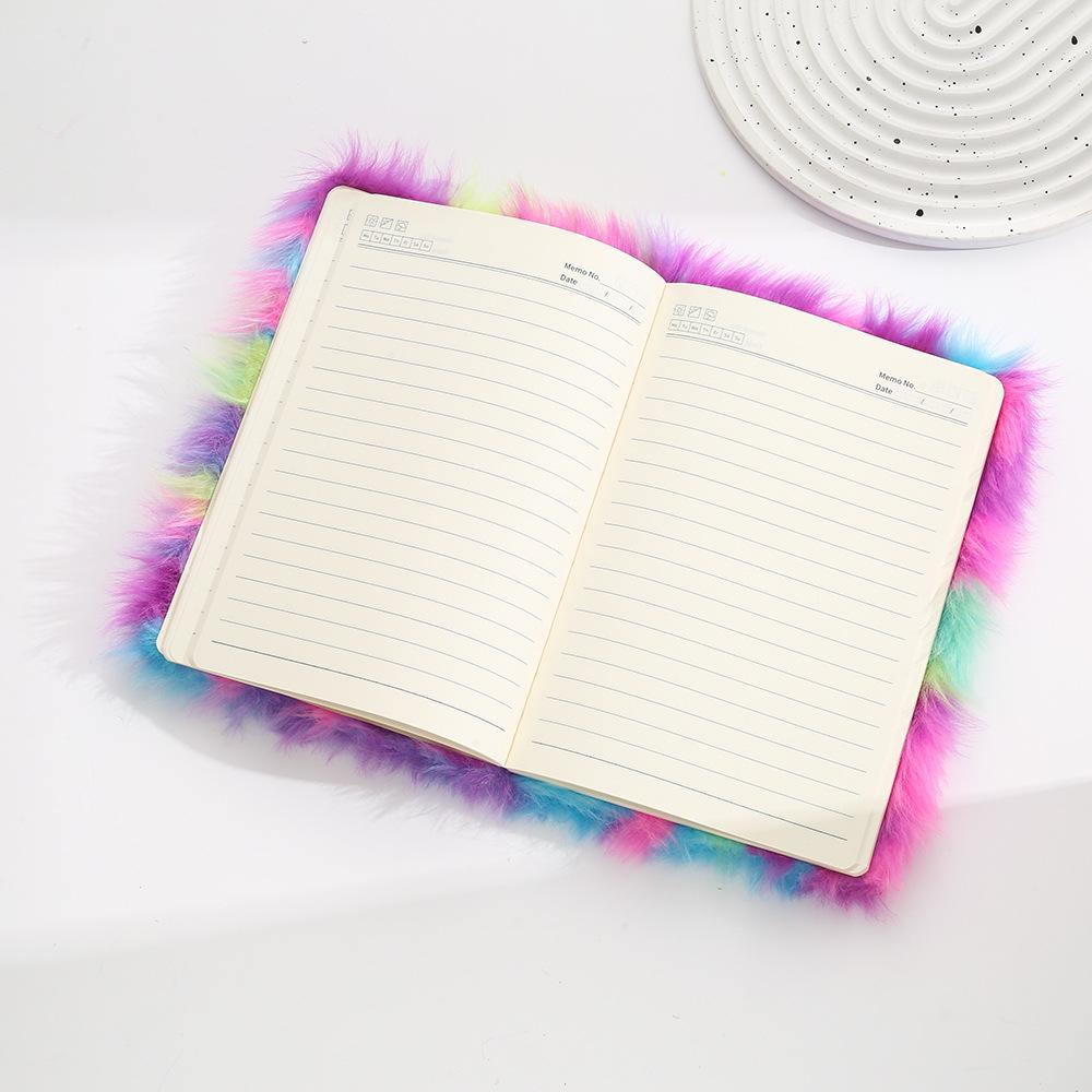 Cute Plush Embroidered A5 Cartoon Notebook Diary
