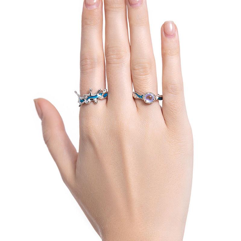 Elegant Dark Aesthetic Adjustable Copper Finger Ring For Women In Trendy Geometric Shape
