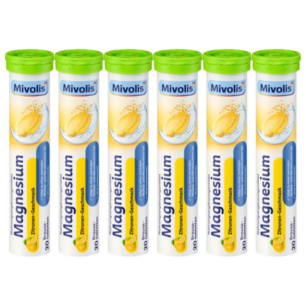 German Magnesium Effervescent Vitamin 6-Piece Set (20 Tablets)
