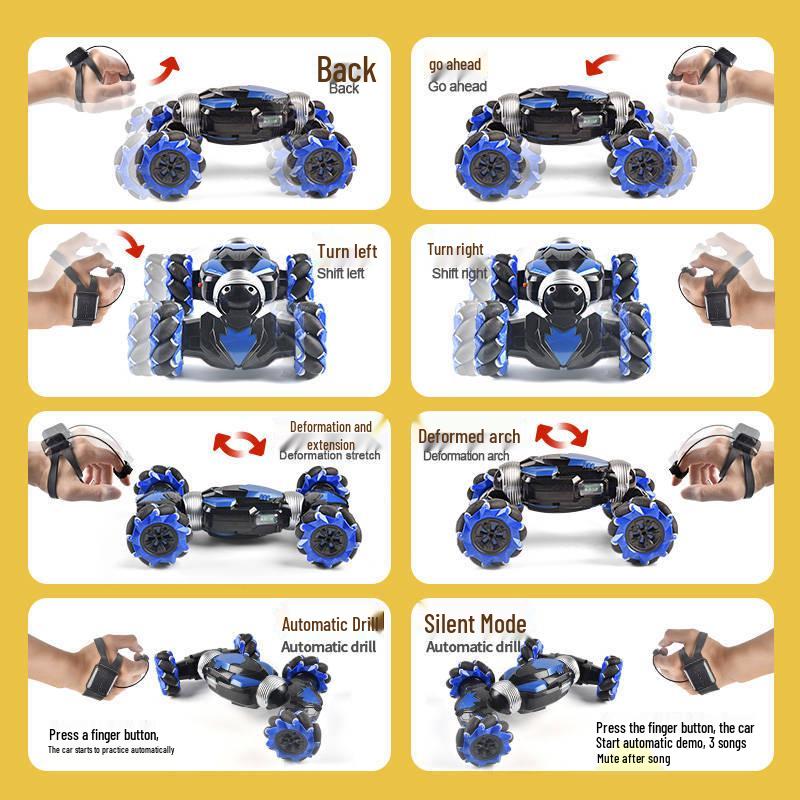 Gesture-Controlled Off-Road RC Stunt Car - Four-Wheel Drive Twisting Electric Climbing Toy