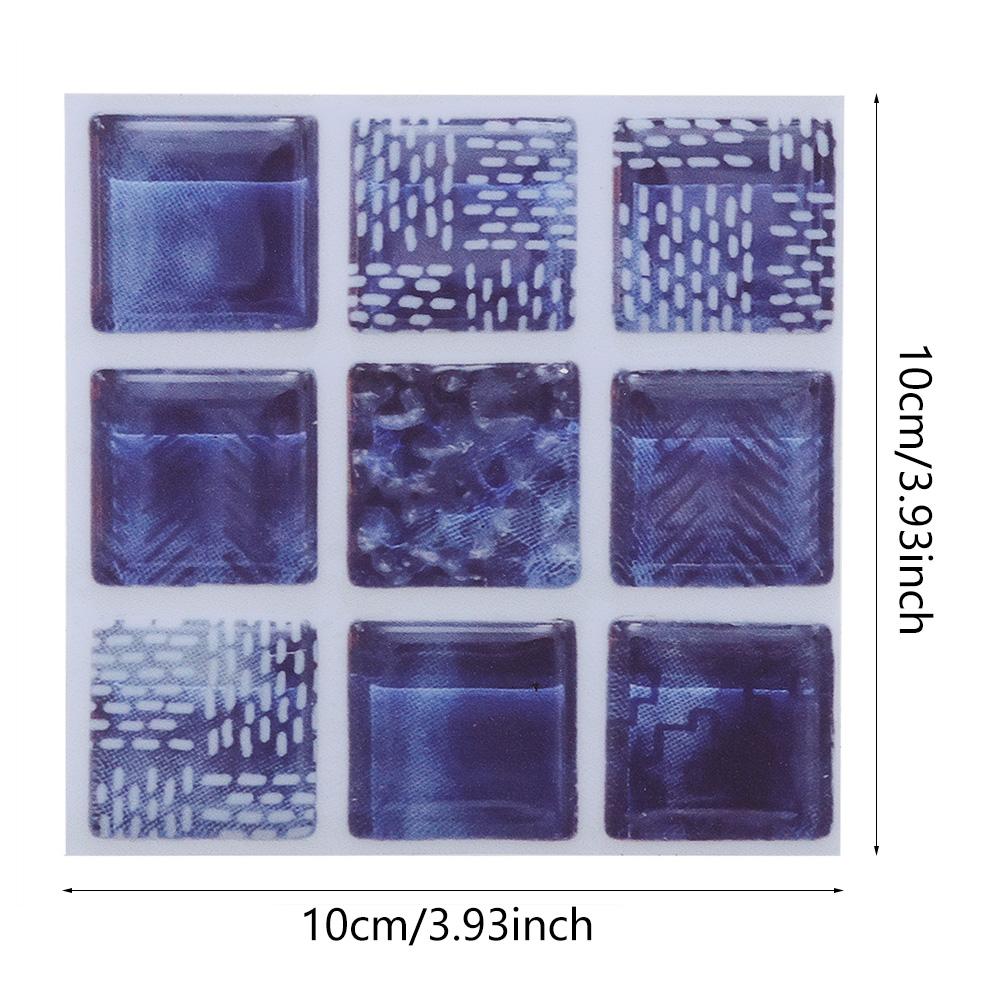 18pcs Mosaic Tile Transfer Stickers Bathroom Kitchen DIY Home(10cm*10cm)(MTS003)