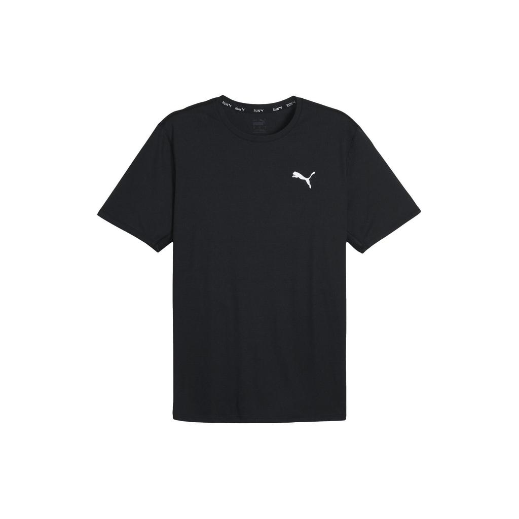 Puma Run Favorite Velocity Tee Solid Color Casual Crew Neck Straight Short Sleeve T-Shirt Men Tops Black 525456-01