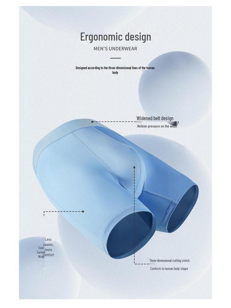 Herren Eis-Seide Schnelltrocknend Anti-Scheuer Boxer Briefs - Sommer Sport, Übergröße