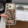 Retro hollow leaves are suitable for Apple 17promax puff feather yarn mobile phone case IP16 fine holes 15 anti-drop 14 women