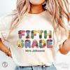 Personalized Fifth Grade Teacher Shirt, School Staff T-Shirt, CUSTOM 5th Grade Teacher Team TShirts, Back To School Comfort Colors Tee