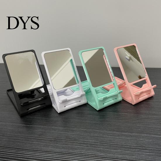 Phone Rack Stand Angle Adjustable with Mirror Stable Support Foldable Mobile Bracket Tablet Holder Lazy Desktop Accessories