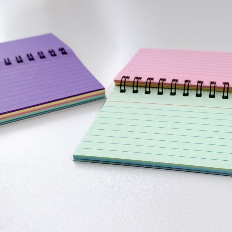 Notizblöcke mit Doppelringbindung 50 Blatt Liniert Taschenjournal Drahtgebundener Schreibblock Kleines Notizbuch für Studenten zum Notizen machen