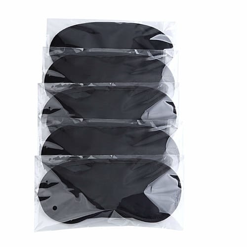 

Maltose Disposable Eye Masks, 5-Piece Set, Individually Wrapped, Light-Blocking, Blindfolding, 3D Construction, Breathable, Lightweight, with Earplugs