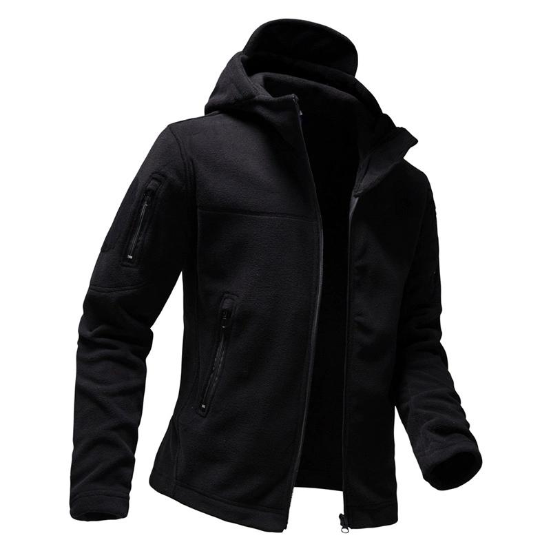 Spring and Autumn European and American Men's Outdoor Leisure Training Multi-Pocket Polar Fleece Warm Jackets S-XXL