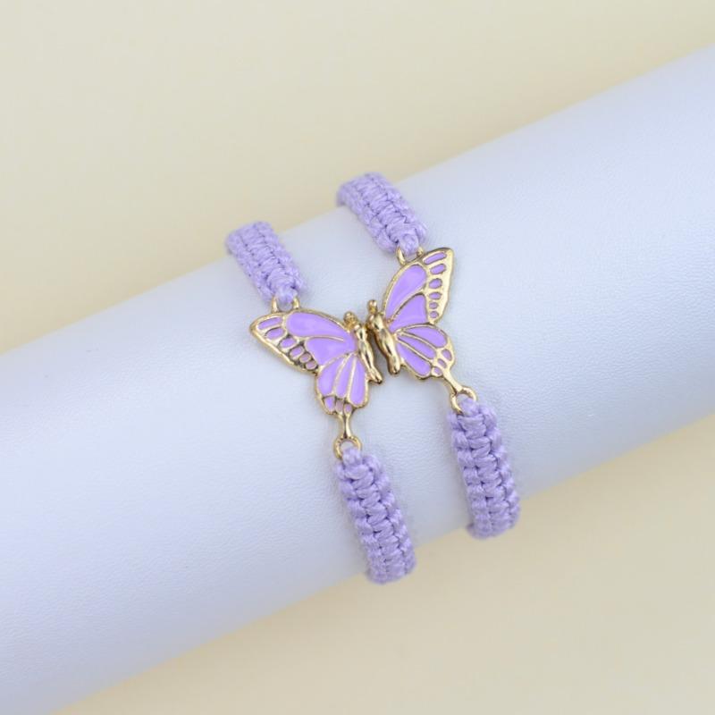 Fashion European American Style Butterfly Enamel Jewelry Four Piece Set For Women