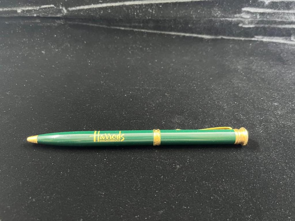 [USED] Harrods Teddy Bear, H-Embroidered Sweater, Plush Toy, Ballpoint Pen