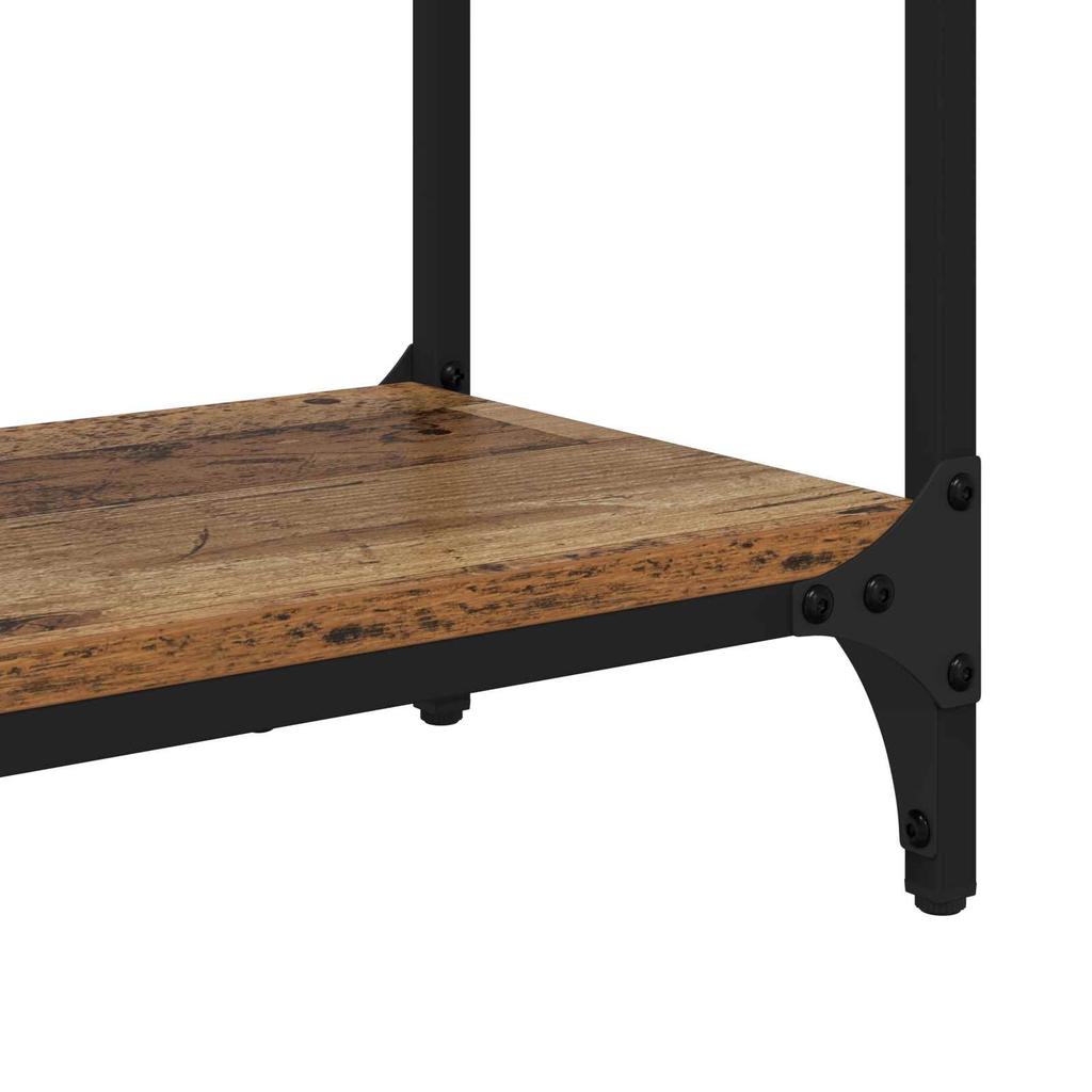 Console Table with Shelf Reclaimed Wood Look 75 X 29 X 75 Cm Wood Based Material