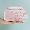 Soft Touch Pen Bag Partitioned Storage Stationery Organizer Cartoon Stationery Pouch  School Office