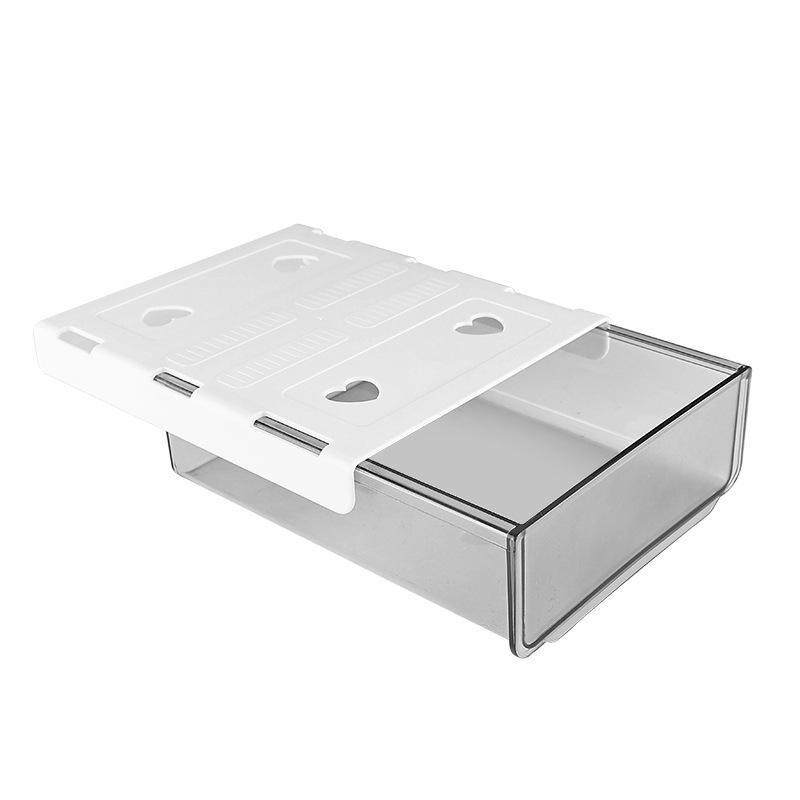 Transparent Under Desk Drawer Organizer Self Adhesive Heavy Duty Large Capacity Storage Box for Home Office Desk Use