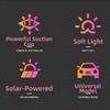 Solar Car Warning Light Suction Cup Evil Eye Light New Vehicle Safety Light