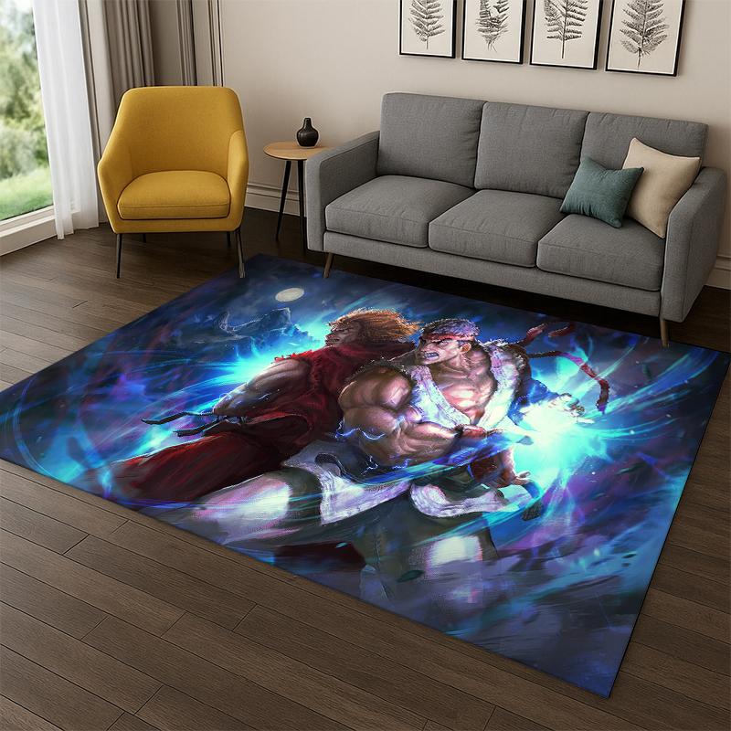 

Retro Street Fighter Games Cartoon Carpet Rug for Bedroom Living Room Sofa Playroom Doormat Home Decor,Kid Area Rug Non-slip 40x60cm
