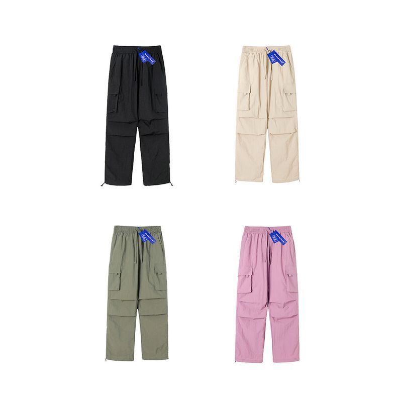 Wassup Straight-Leg Cargo Pants Loose Wide-Leg Men's 2024 New Trendy Brand Design Casual Couple Pants