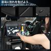 Baiwife 2PC Set Car Seat Back Organizer with Foldable Table, Waterproof Black Leather
