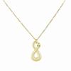 18k Gold Snake Series Copper Necklace with Green Diamonds and Zircon Infinity Clavicle Chain