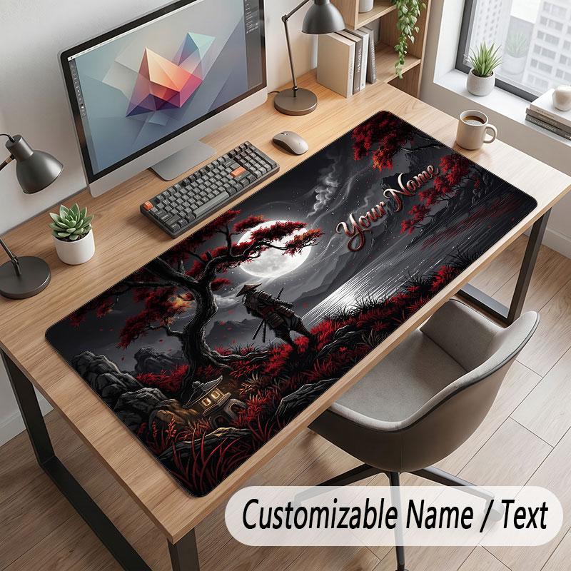 Space Cosmic Theme Customized Mouse Pad Personalized Print Name Text Desk Mat For Home Office Table Decor