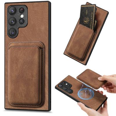 Bolsa de Tarjetas Magnéticas 2 en 1 Estuche de Cuero Vintage Desmontable Para Samsung Galaxy S23 Ultra S22 Plus S24 A54 A14 A24 A15 A25 Funda