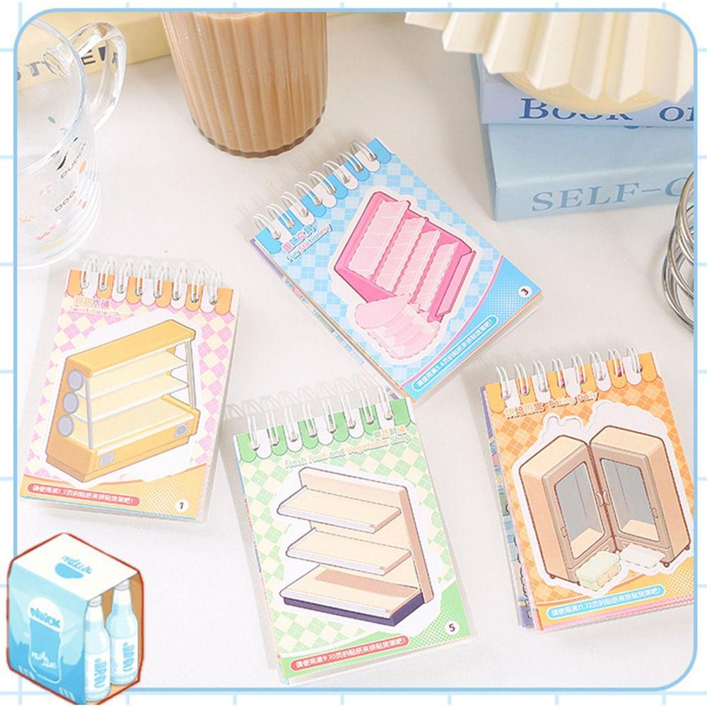 Visual Stacking Miniature Landscape Sticker Collection DIY Cabin Scene Sticker Children Gift