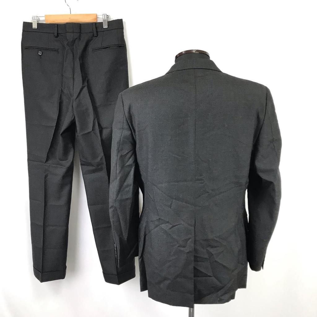 NEWYORKER Fall Winter Suit Men’s YA5 M-L Dark Gray Full Lined Single Jacket Set Up(USED)