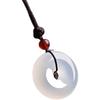 Icy White Chalcedony Pi Xiu Pendant - Unisex Crystal Jade Agate Jewelry
