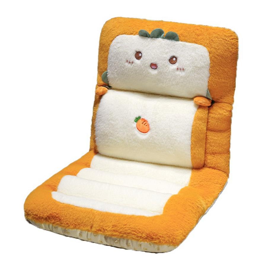 Cartoon Plush Cushion Chair with Thick Non Slip Design Integrated Cushion with Straps Very Suitable for Home Office Use
