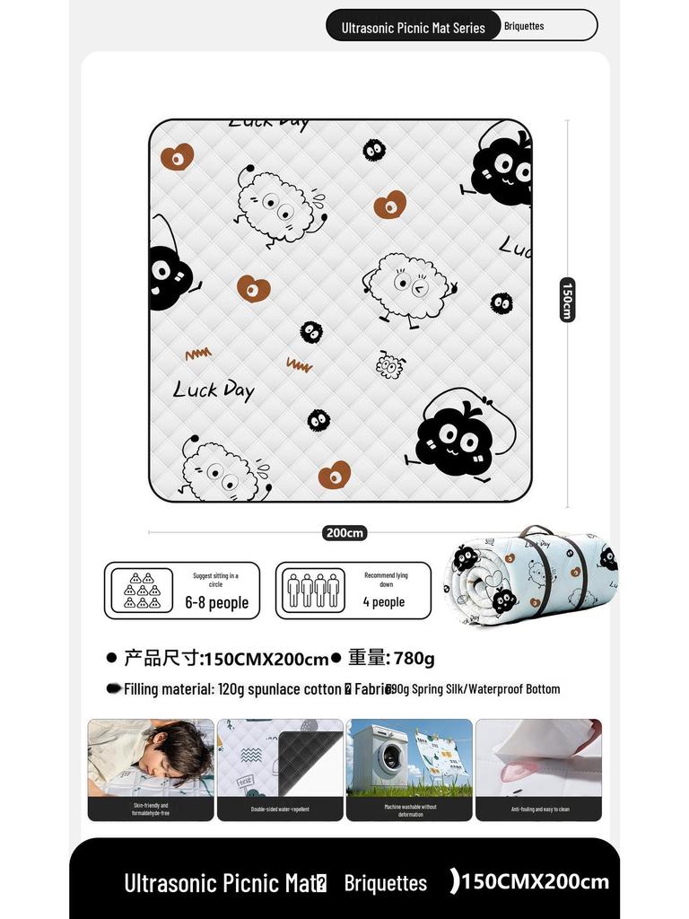 Verdickte tragbare rutschfeste Outdoor-Krabbel- und Picknickmatte für Babys