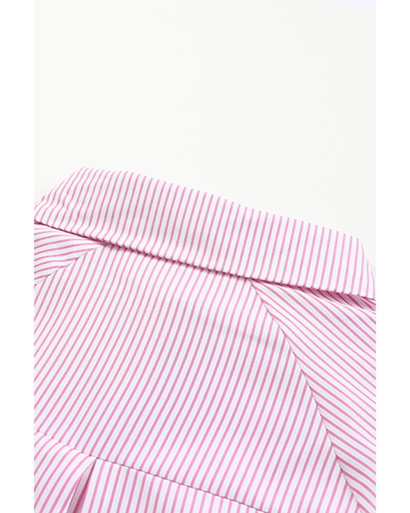 Azura Exchange Striped Boyfriend Shirt with Pocket