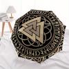 Viking Valknut Symbol Norse Runes Decorative Sticker DecalUmbrella, Portable 3-Fold Compact Umbrella,Christmas Gift ES452