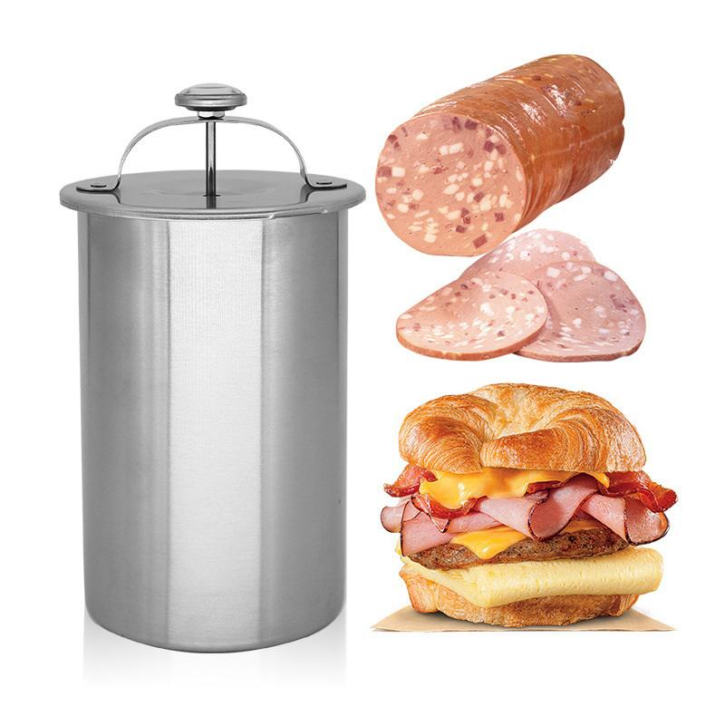 Pressa per Prosciutto in Acciaio Inossidabile, Stampo per Cottura Carne, Strumento da Cucina per Salumi da Pranzo, Salsicce Casalinghe Salutari