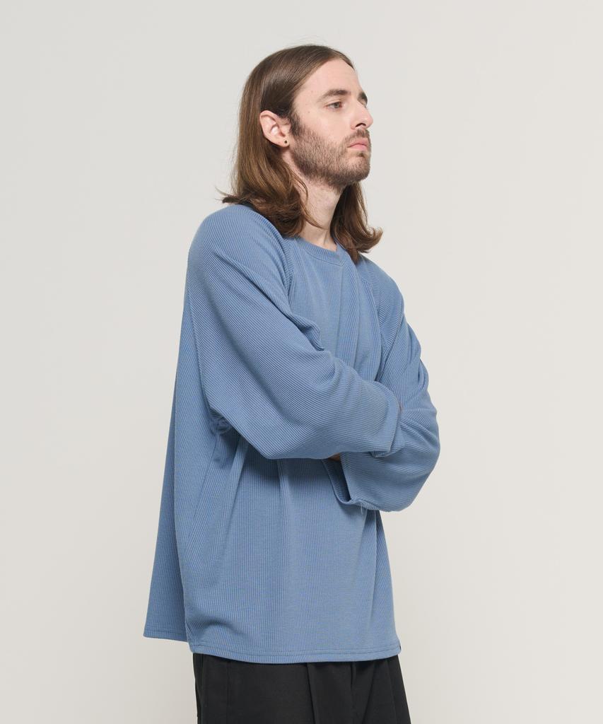 CARGOBROS Soft Raglan Layered Long Sleeve Knit (Blue)