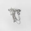 Tassel Star Hair Clip Delicate Sparkling Personality Sweet Cool Style Diamond Studded Side Clip High-end Straight Duckbill Clip